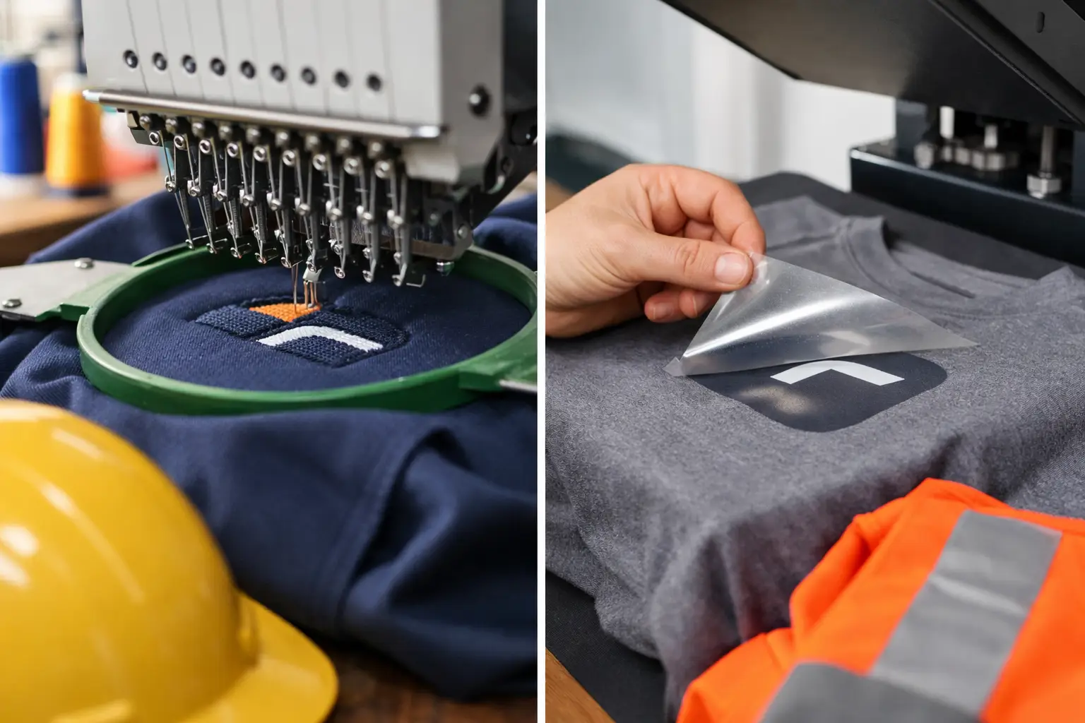 Embroidery Versus Heat Transfer for Workwear